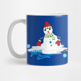 merry christmas melting snowman Mug